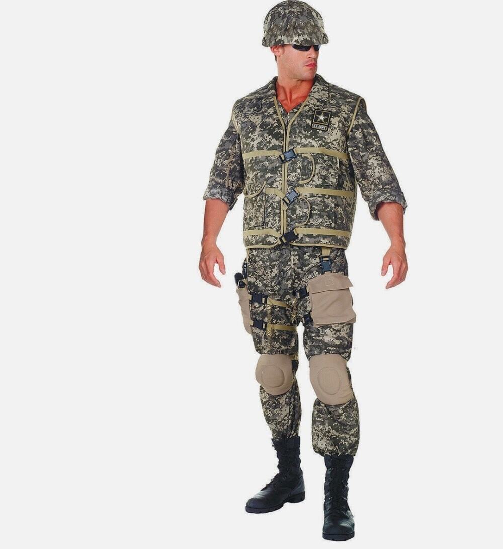 Men's Deluxe U.S. Army Ranger Costume by Underwraps plus accessories osfa new